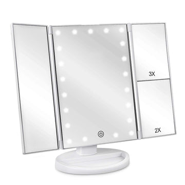 22" LED Touch-Screen Mirror - Professional Lighting for Flawless Makeup
